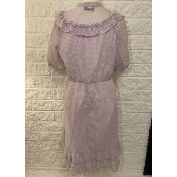 Vintage 50s 60s D.B.A. L.A. Ruffle Dress - Picture 7 of 11